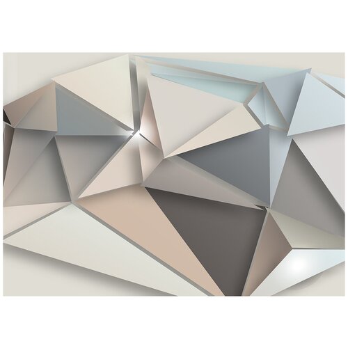 Треугольники 3D - Виниловые фотообои, (211х150 см) треугольники бетон виниловые фотообои 211х150 см