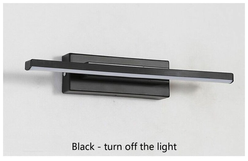Светодиодная настенная лампа в скандинавском стиле 30см,прикроватный бра для спальни B09,вращающийся креативный светильник для гостиной Черный Теплый - фотография № 4