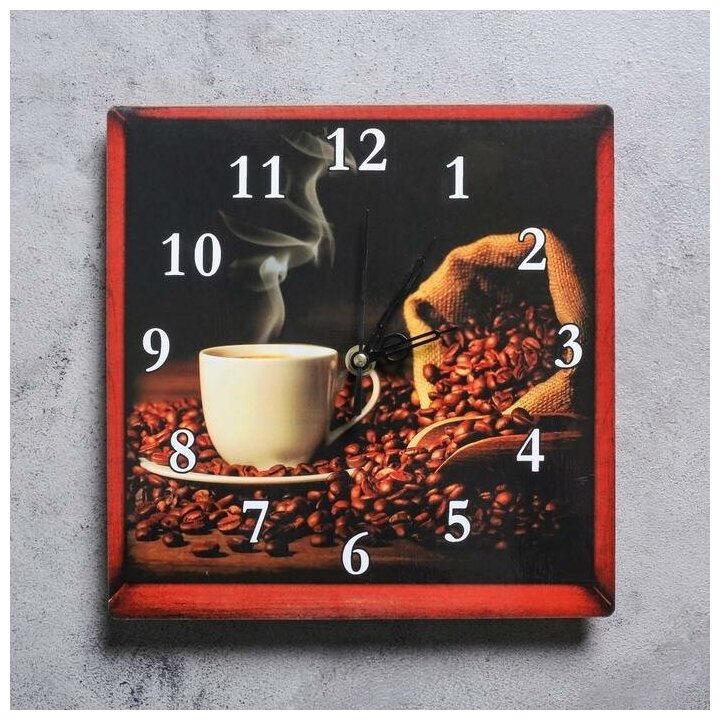 Часы настенные, серия: Кухня, "Ароматный кофе", плавный ход 6627538