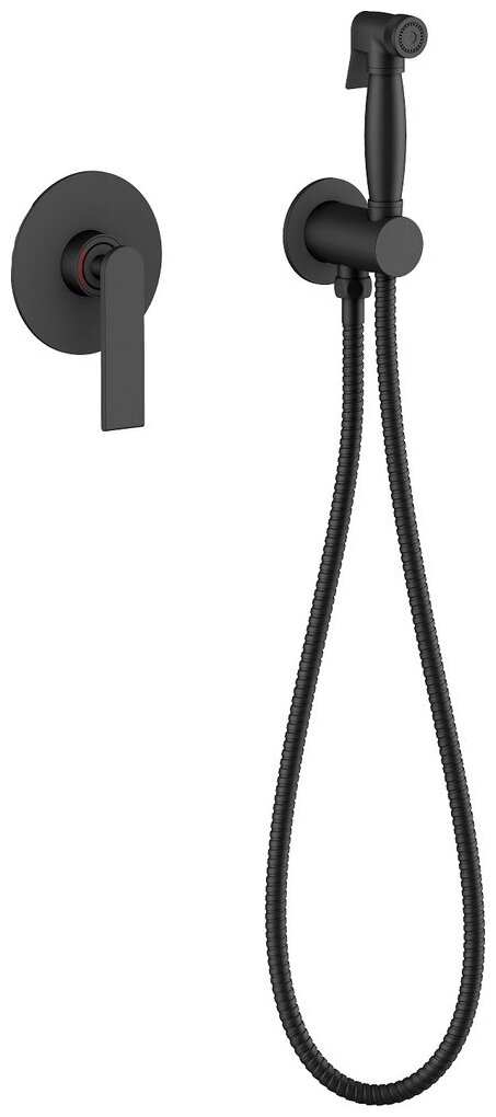 Смеситель встроенный с гигиеническим душем Timo Anni 2789/03SM черный