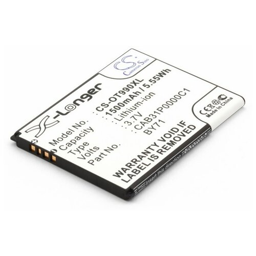 фото Аккумулятор для alcatel by71, cab31p0000c1, tb-4t0058200 sino power