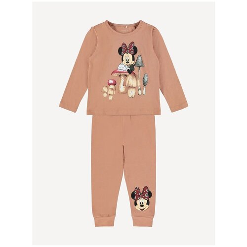 name it, пижама для девочки, Цвет: грязно-розовый, размер: 98