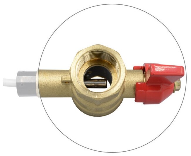 Шаровый кран 1/2" с гнездом для установки термосопротивления - фотография № 5