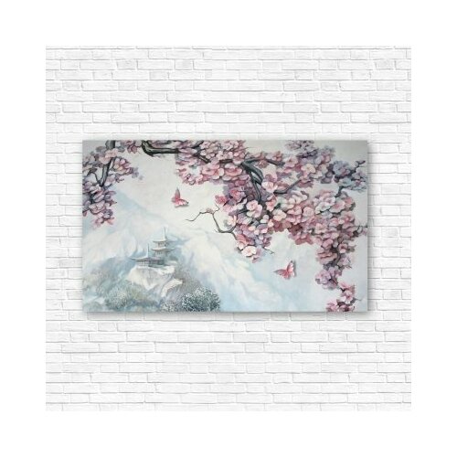 Картина на холсте Весенняя ветвь миндаля