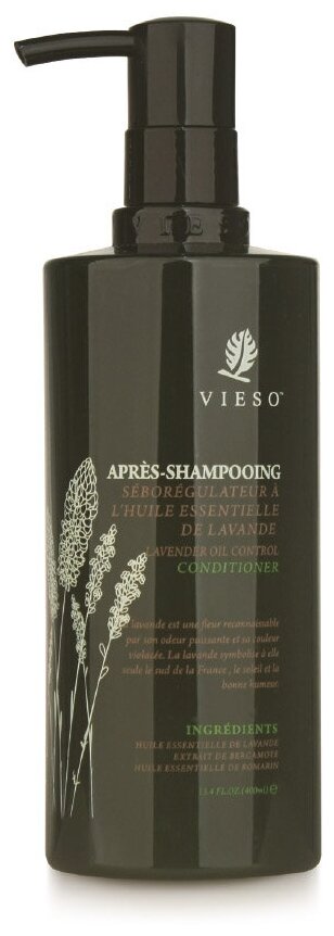 Vieso Кондиционер для волос с лавандой для контроля жирности и придания объема 400 мл