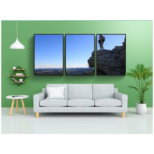 фото Набор модулных постеров для интерьера "успех, эскалация, гора" 60x90 см. в тубусе, без рамки lotsprints