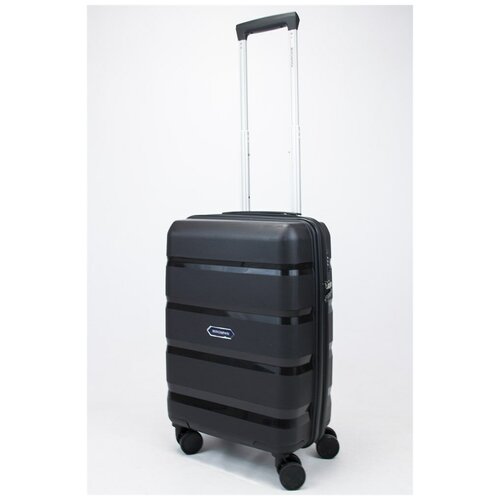 фото Mironpan чемодан маленький pp (4 гориз. полосы) черный xs малый (ручная кладь) черный