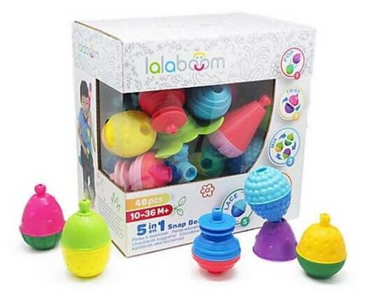 Игрушка развивающая "Lalaboom", 48 предметов