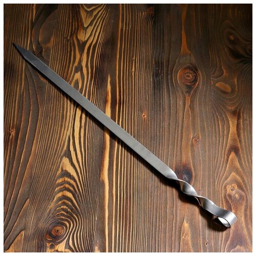 Шампур узбекский 64см, ручка-кольцо, с узором, (рабочая часть 50см/2см) (1шт.)