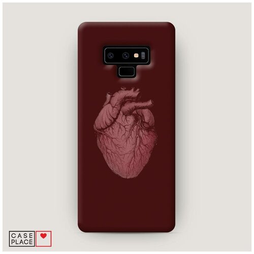 фото Чехол пластиковый samsung galaxy note 9 сердце красный фон case place
