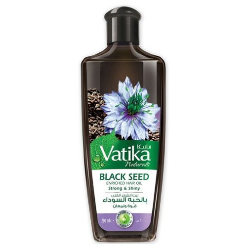 Масло для волос Dabur Vatika Naturals чёрный тмин, 200 мл. масло с красным луком и маслом черного тмина wow skin science onion black seed hair oil 200 мл