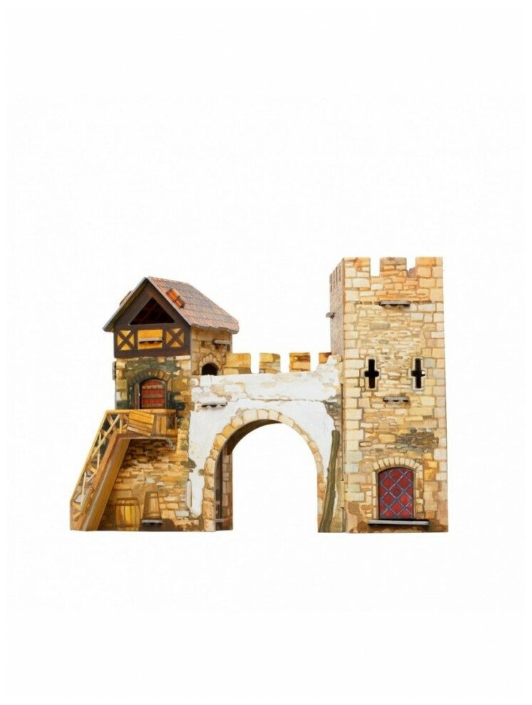 Сборная модель Умная Бумага "Средневековый город", Старые ворота, картон