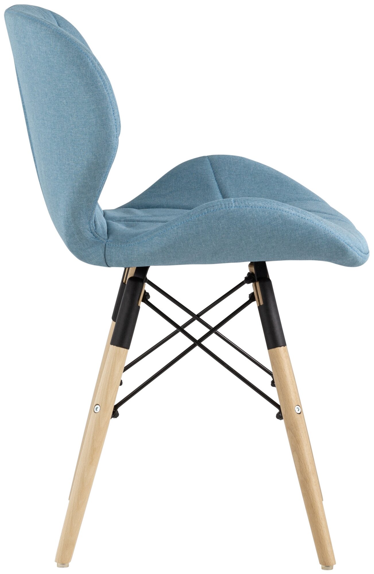 Комплект стульев для кухни 4 шт Бон, рогожка, голубой - фотография № 4