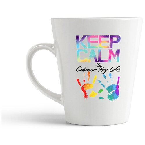 фото Кружка-латте coolpodarok "keep calm and colour you life. руки"