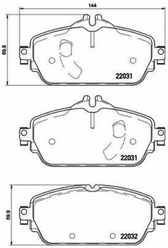 Дисковые тормозные колодки передние Textar 2203101 для Mercedes-Benz C-class, Mercedes-Benz GLA-class (4 шт.)