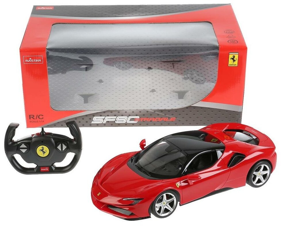 Машина р/у Феррари sf90 stradale 1:14 со светом Rastar 97300