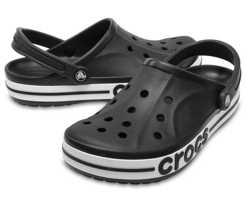 Сабо Crocs Bayaband Clog, размер M10/W12 US, черный, белый — фото 1