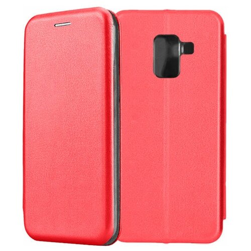 фото Чехол-книжка fashion case для samsung galaxy a8+ (2018) a730 красный