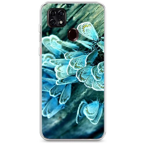 фото Силиконовый чехол "прозрачные бабочки" на zte zte blade 20 smart / зте блейд 20 смарт case place