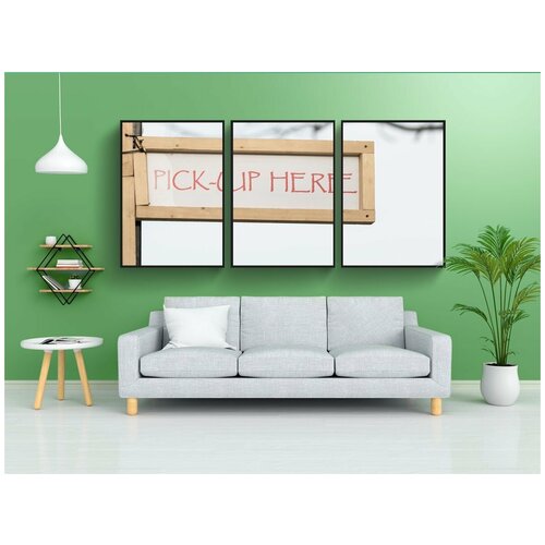 фото Набор модулных постеров для интерьера "знак, вывеска, поднимать" 60x90 см. в тубусе, без рамки lotsprints