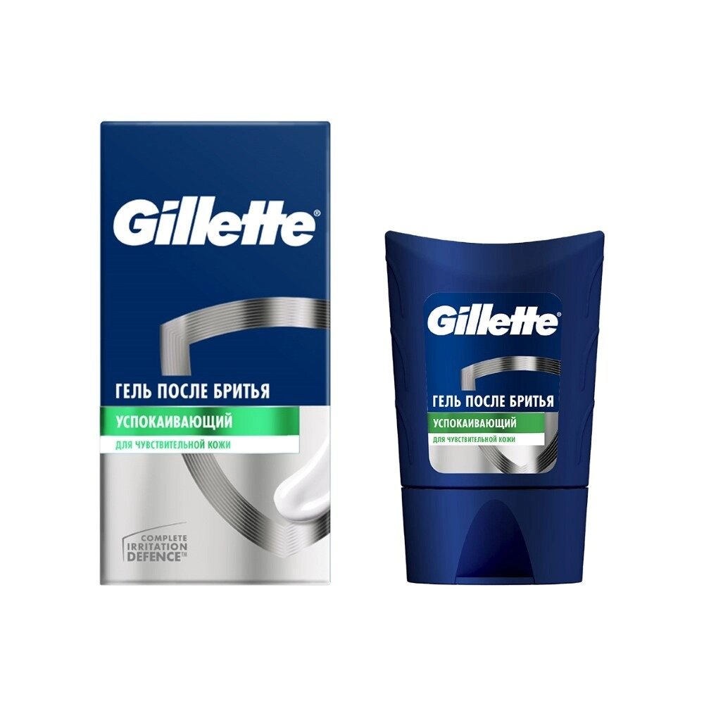 Гель после бритья Gillette Aftershave Gel Sensitive Skin, для чувствительной кожи, 75 мл - фото №1