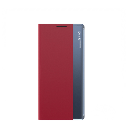 Чехол-кейс MyPads для Samsung Galaxy A52 (SM-A525F) 2021 с боковым окном водоотталкивающий красный