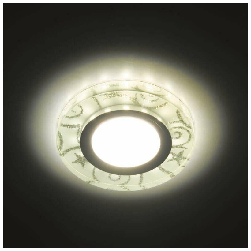 Встраиваемый светильник с подсветкой Fametto Luciole DLS-L202 GU5.3 CHROME-WHITE UL-00000377 - фото №2