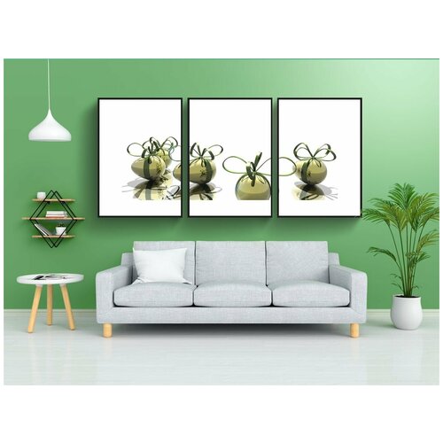 фото Набор модулных постеров для интерьера "яйца, весна, рождественские украшения" 60x90 см. в тубусе, без рамки lotsprints