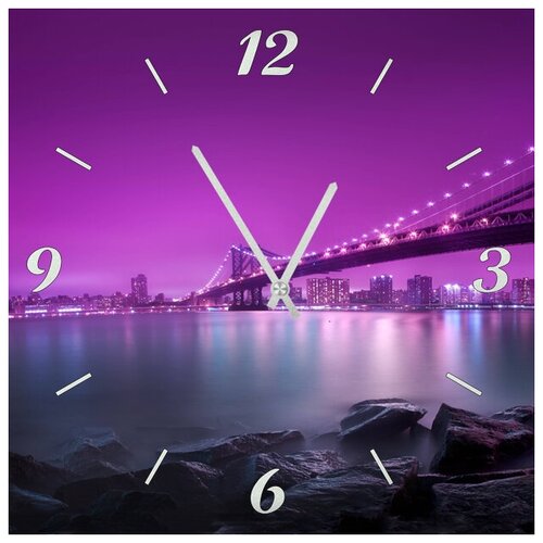 фото Svs настенные часы svs 3501812 фиолетовая ночь