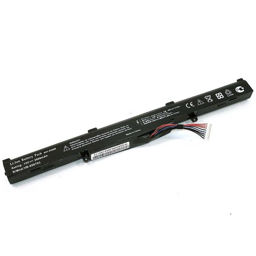 Аккумуляторная батарея для ноутбука Asus X450J (A41-X550E) 14.8V 2600mAh OEM черная аккумулятор для asus x450j x450jf a41 x550e 2600mah