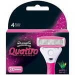 Wilkinson Sword / Schick Quattro for Women Sensitive, Сменные кассеты для бритвы, 3 шт. - изображение