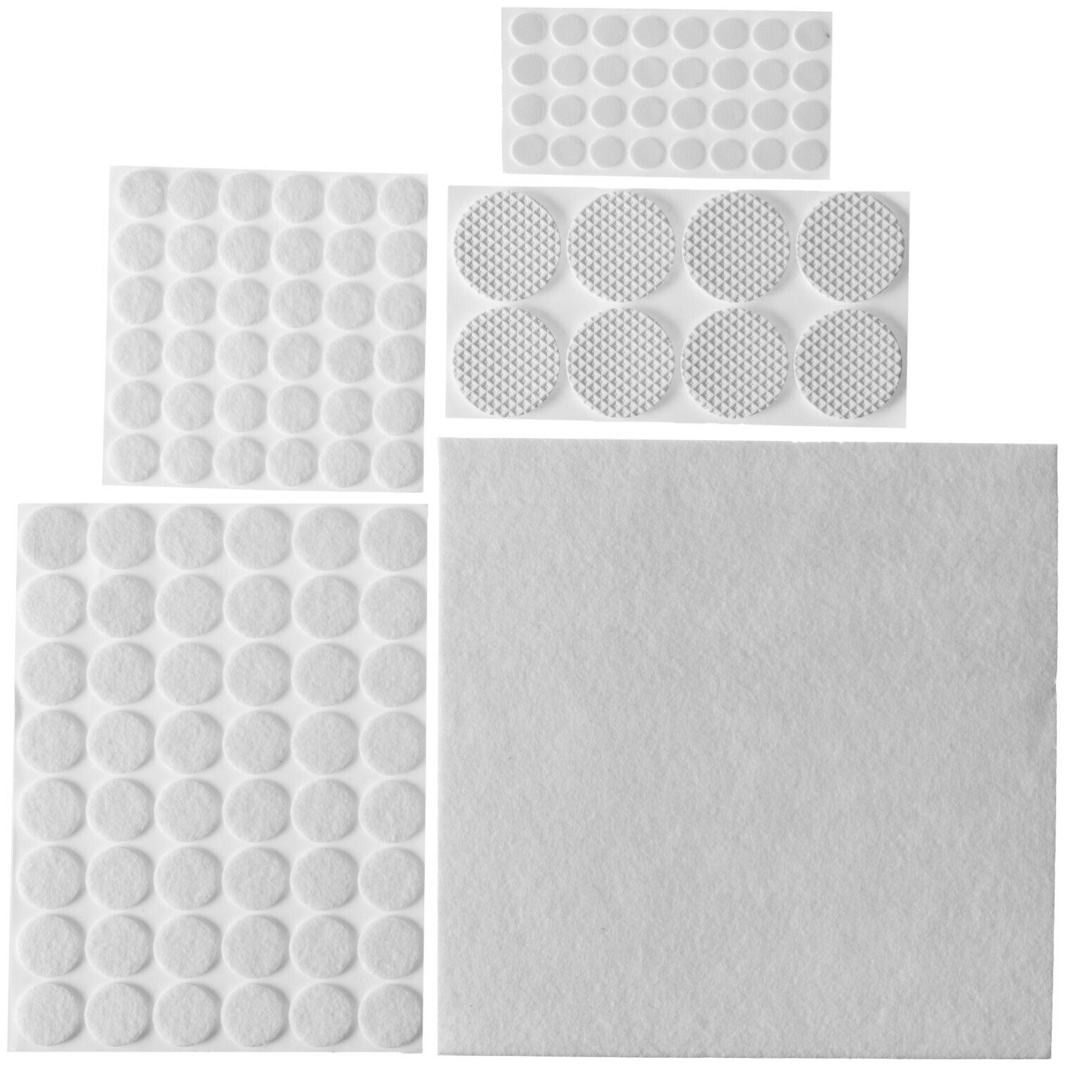 STAYER белый, самоклеящихся, 125 шт, набор мебельных накладок (40917-H125)