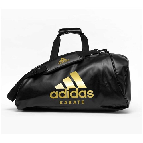 фото Сумка-рюкзак training 2 in 1 pu bag karate l черно-золотая (размер l) adidas