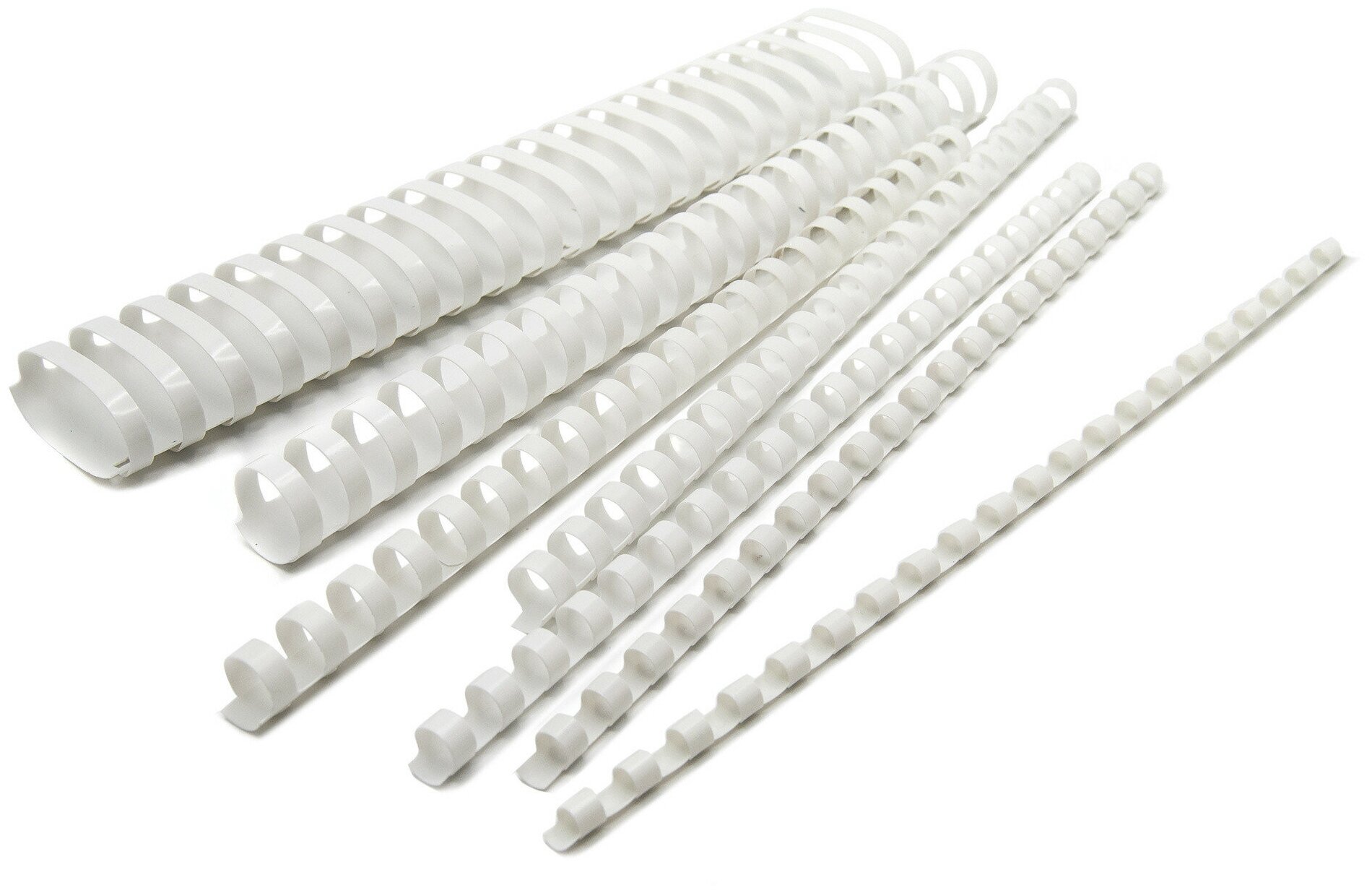 Пружины для переплета пластиковые Silwerhof d=22мм 151-180лист A4 белый (50шт) (1373589)