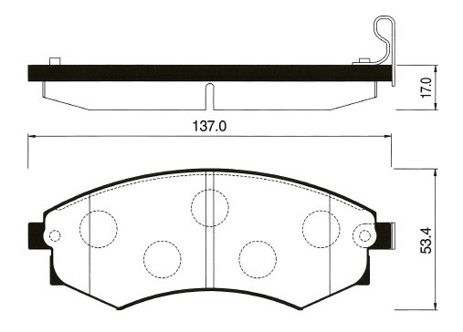 Дисковые тормозные колодки передние SANGSIN BRAKE SP1111 (4 шт.)