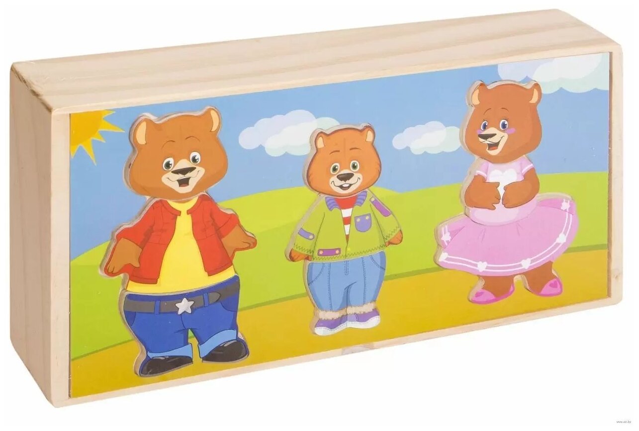 Игрушка из дерева МДИ, Три медведя Мир деревянных игрушек - фото №4