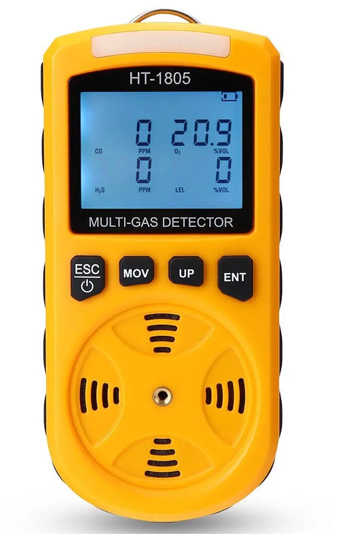 Портативный анализатор газов HT-1805 - газоанализатор переносной. Four in One Gas Detector. Детектор четырех типов газа, газов подарочная упаковка