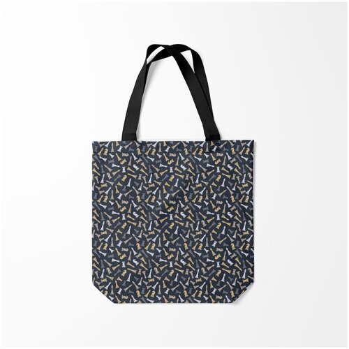 фото Сумка-шоппер / 40х40 см / разное спортивное / шахматы burnettie