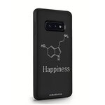Черный силиконовый чехол MustHaveCase для Samsung Galaxy S10E Молекула счастья для Самсунг Галакси С10E Противоударный - изображение