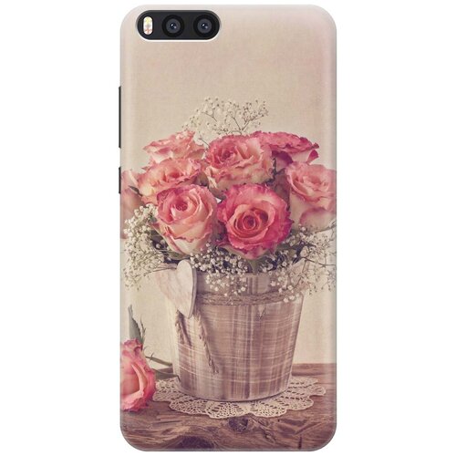 фото Re:pa накладка transparent для xiaomi mi note 3 с принтом "винтажные розы"