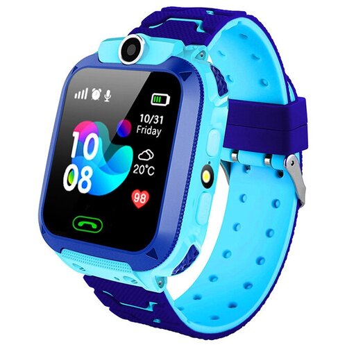 фото Детские умные часы q12 / smart baby watch q12 / детские водонепроницаемые часы с функцией отслеживания и кнопокой sos, голубой kuplace
