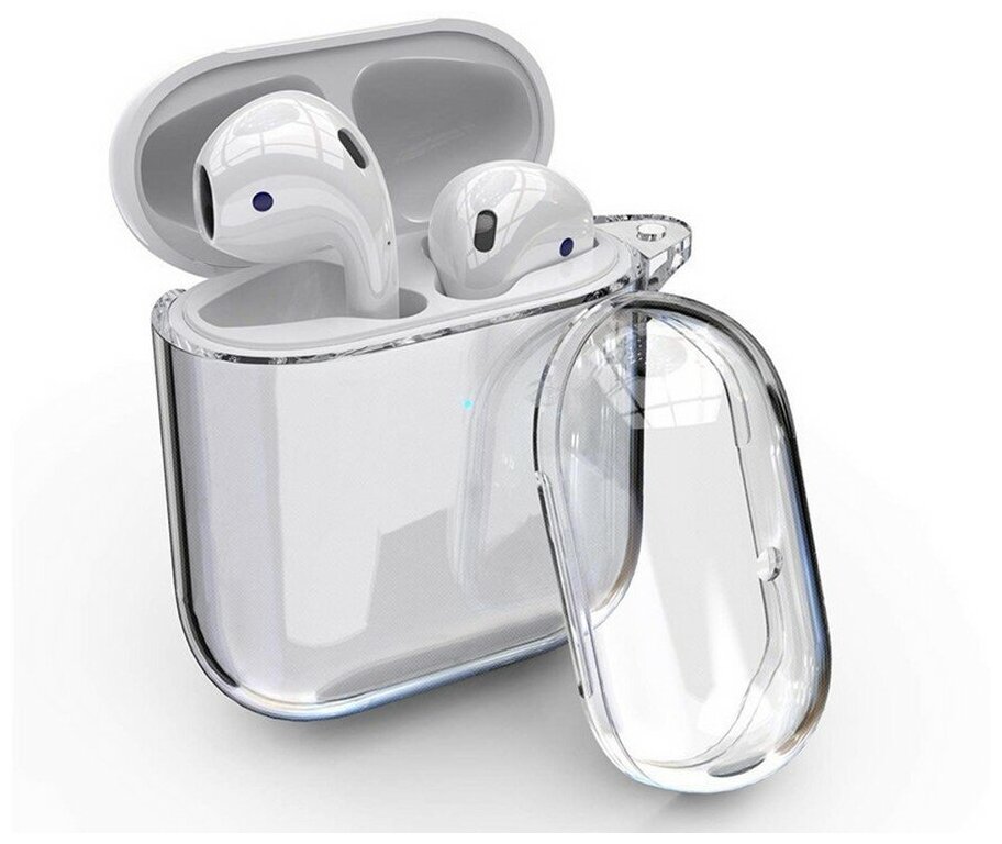 Силиконовый чехол для Apple AirPods 1/2 прозрачный