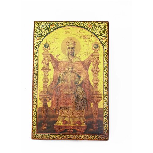 Икона Богородица на престоле, размер иконы - 15x18 икона спаситель на престоле размер иконы 15x18