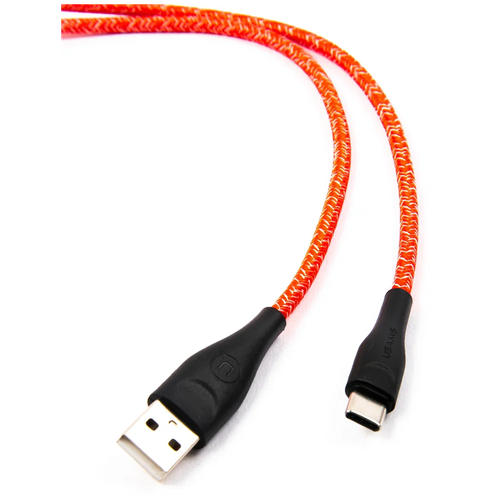 Дата-Кабель USAMS-SJ395 USB - Type-C нейлоновая оплетка (2 м), красный (SJ395USB02)