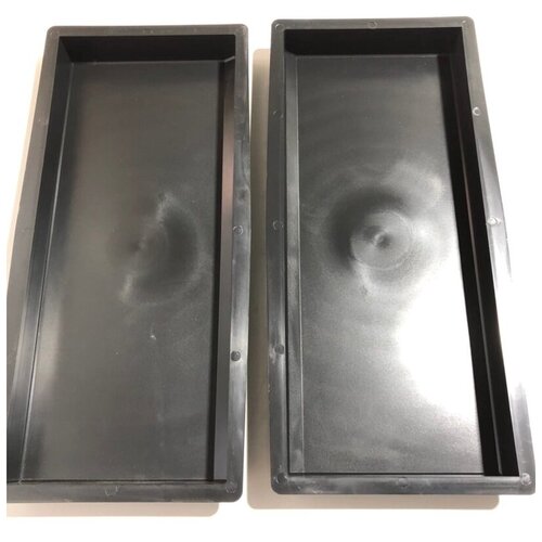 Форма для изготовления бордюра тонкого. Размер 50*21*4 см. Комплект 2 шт.