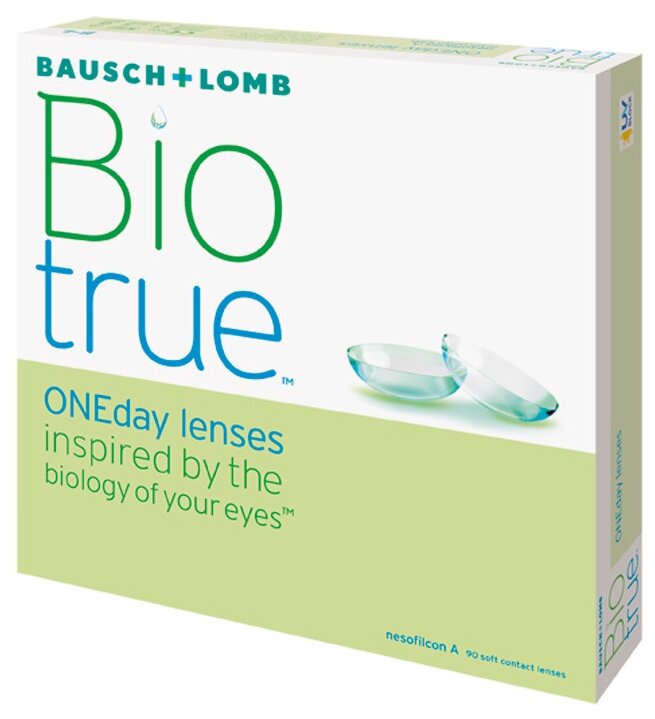 Контактные линзы однодневные для коррекции зрения biotrue oneday lens 90 шт 8,6, -2,75 bausch+lomb Bausch & Lomb - фото №6