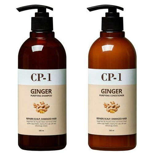 Купить ESTHETIC HOUSE Шампунь для волос Имбирный CP-1 Ginger Purifying Shampoo, 500 мл+Кондиционер для волос CP-1 Ginger Purifying Conditioner, 500 мл
