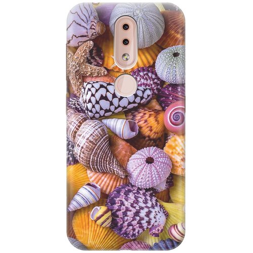 фото Re:paчехол - накладка artcolor для nokia 4.2 с принтом "разноцветные ракушки"