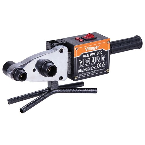 Аппарат для сварки труб ПВХ Vilager VLN PW 1500 Сварочник полипропиленовых труб Вилладжер 1500 Вт 300 Градусов 6 насадок 6070₽