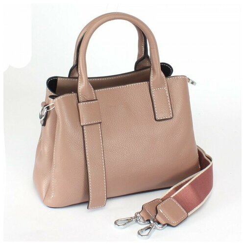 фото Сумка женская натуральная кожа gu 1201-a 0029, 3отд, 2плеч/рем, пудра 237897 аделия